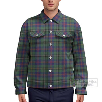 Wood Modern Tartan Unisex Lapel Cotton Jacket