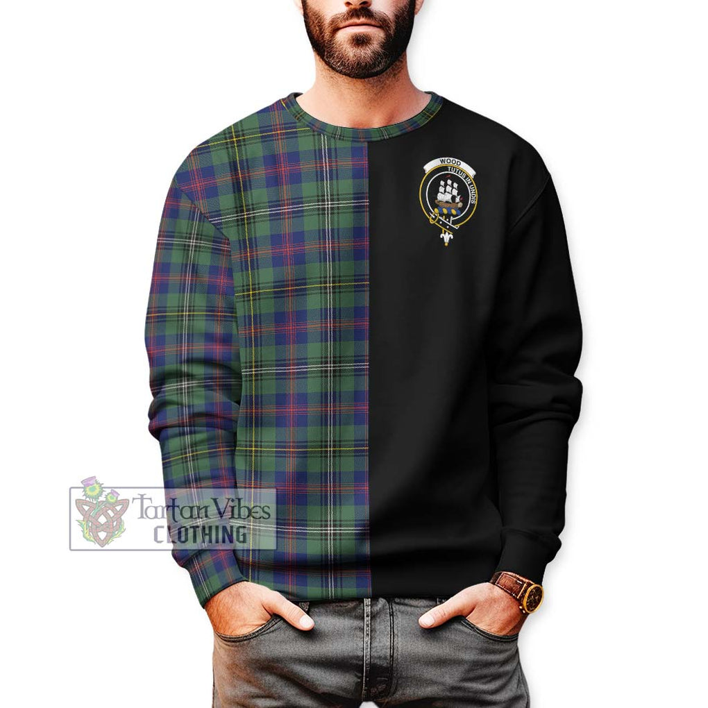 Wood Modern Tartan Sweatshirt with Family Crest and Half Of Me Style Unisex - Tartanvibesclothing Shop