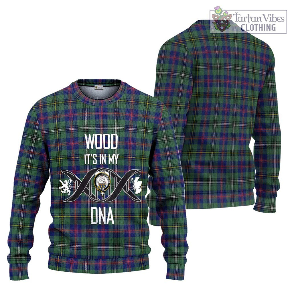 Wood Modern Tartan Knitted Sweater with Family Crest DNA In Me Style Unisex - Tartanvibesclothing Shop