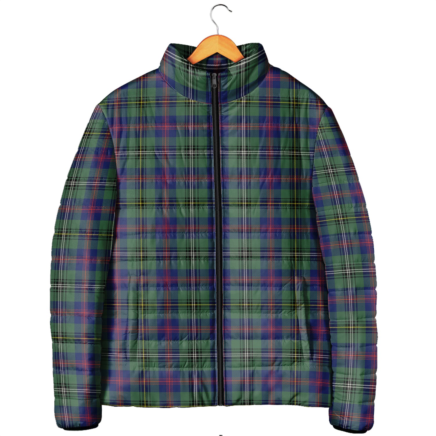 Wood Modern Tartan Padded Jacket Men's Padded Jacket - Tartan Vibes Clothing