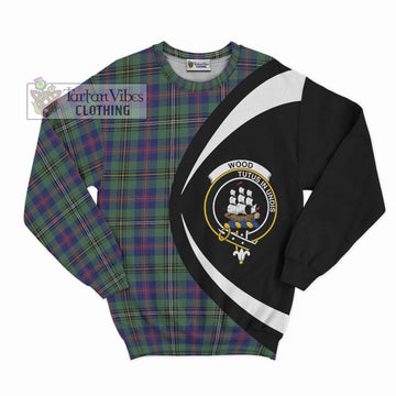 Wood Modern Tartan Sweatshirt with Family Crest Circle Style