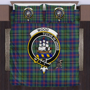 Wood Modern Tartan Bedding Set with Family Crest