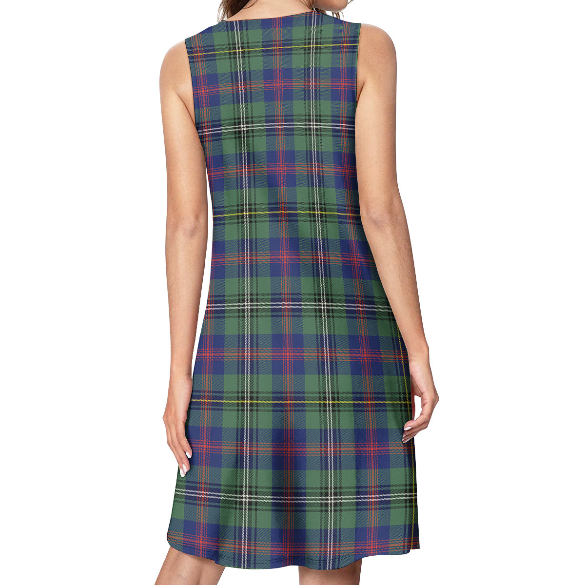 Wood Modern Tartan Womens Casual Dresses - Tartanvibesclothing