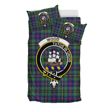 Wood Modern Tartan Bedding Set with Family Crest