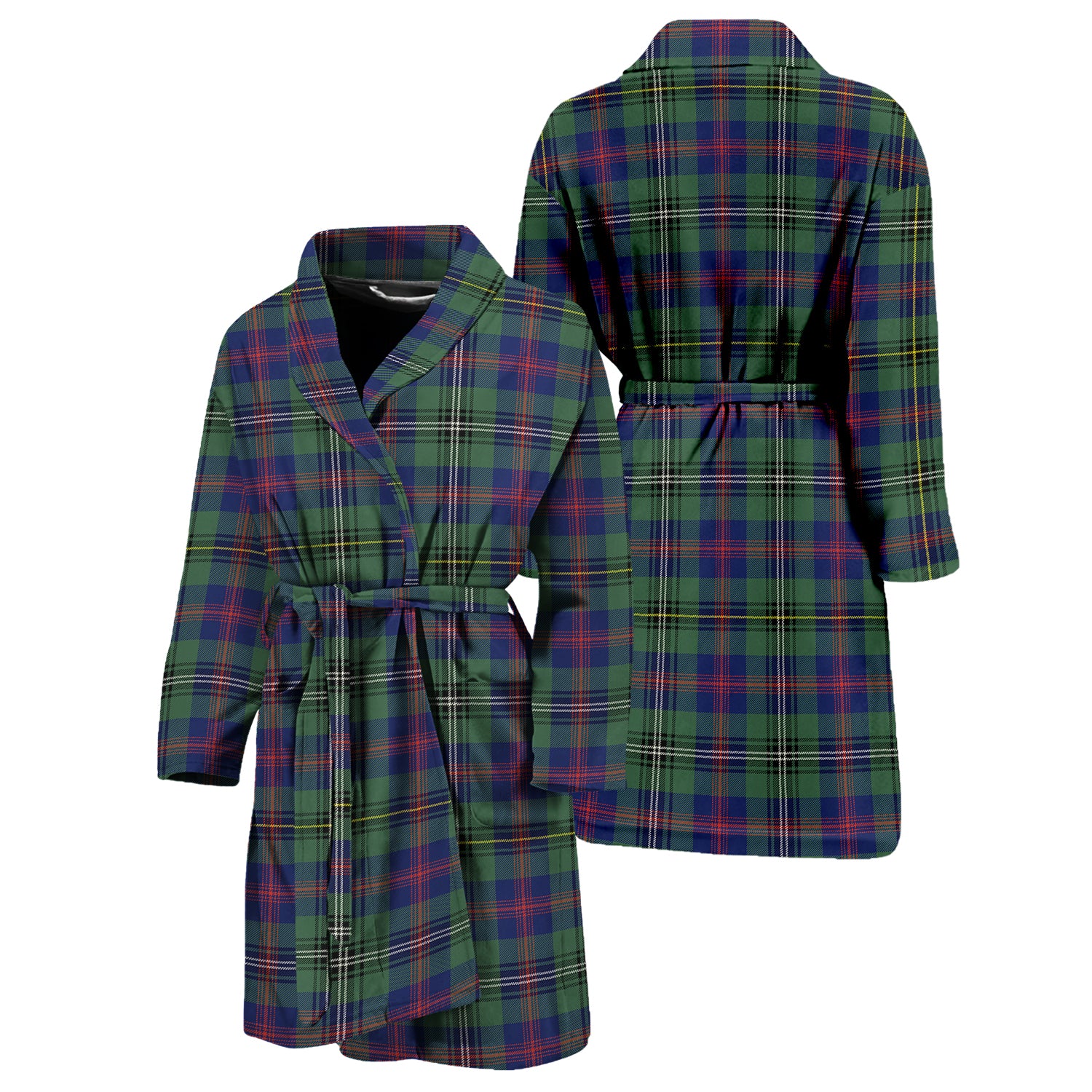 Wood Modern Tartan Bathrobe Unisex M - Tartan Vibes Clothing