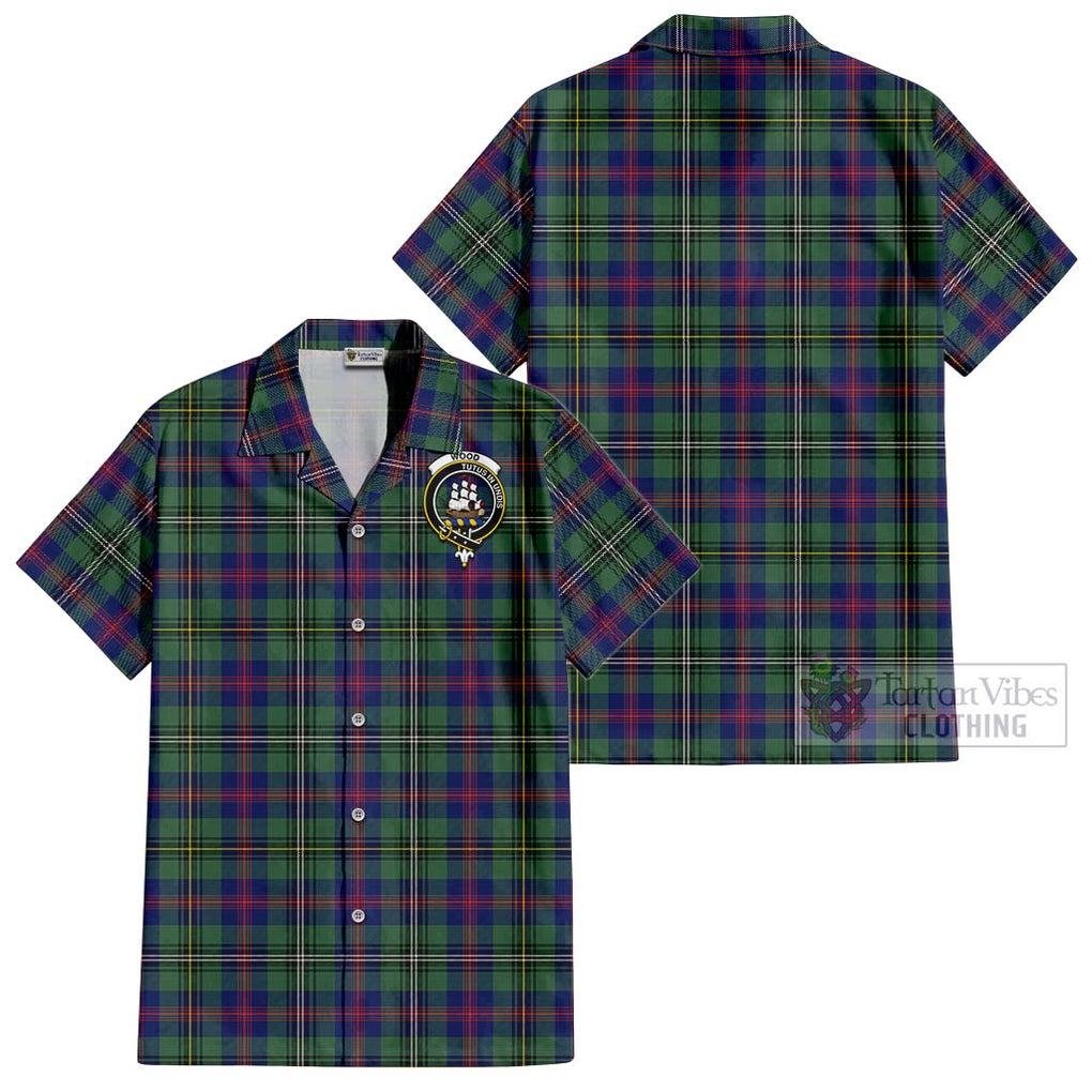 Wood Modern Tartan Cotton Hawaiian Shirt with Family Crest Kid - Tartan Vibes Clothing