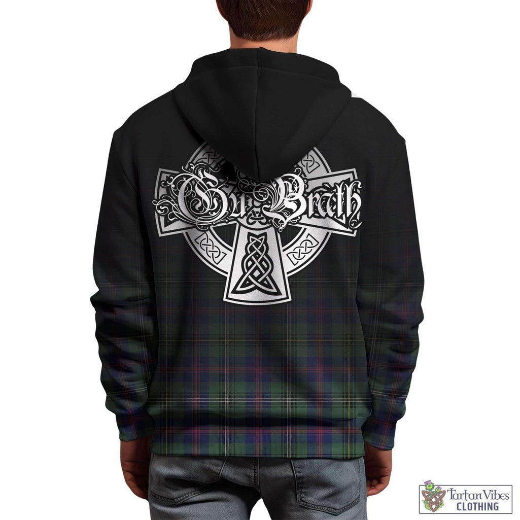 Tartan Vibes Clothing Wood Modern Tartan Hoodie Featuring Alba Gu Brath Family Crest Celtic Inspired