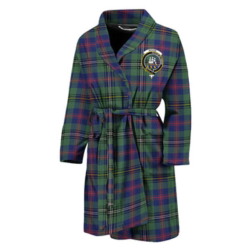 Wood Modern Tartan Bathrobe with Family Crest