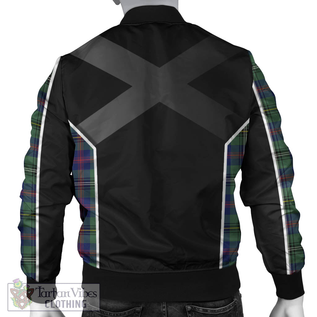 Tartan Vibes Clothing Wood Modern Tartan Bomber Jacket with Family Crest and Scottish Thistle Vibes Sport Style