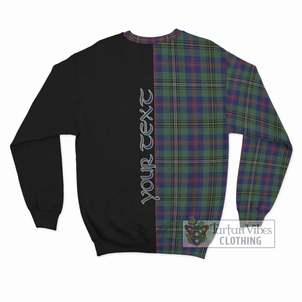 Wood Modern Tartan Sweatshirt with Family Crest and Half Of Me Style - Tartanvibesclothing Shop