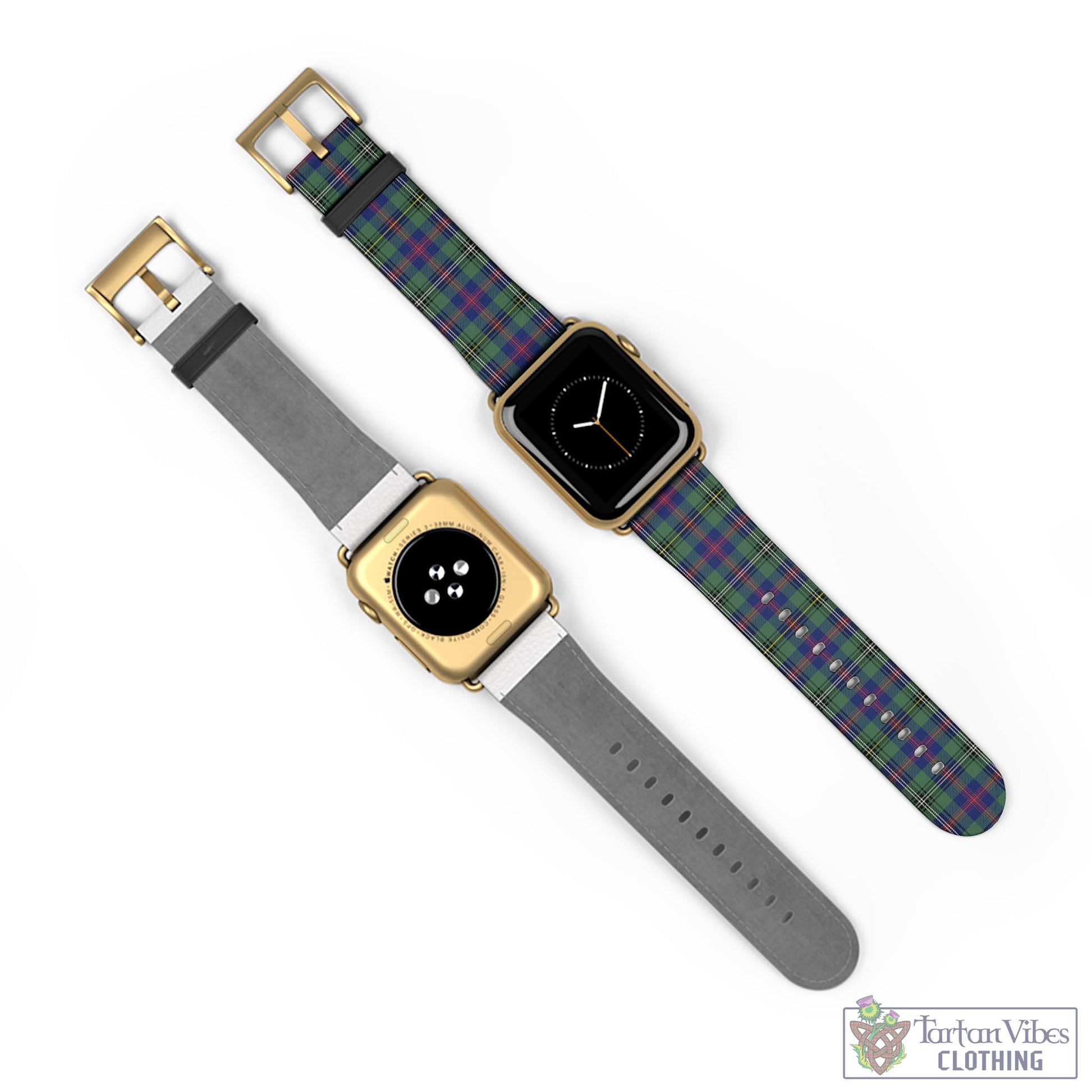 Tartan Vibes Clothing Wood Modern Tartan Watch Band