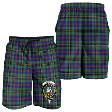 Wood Modern Tartan Mens Shorts with Family Crest