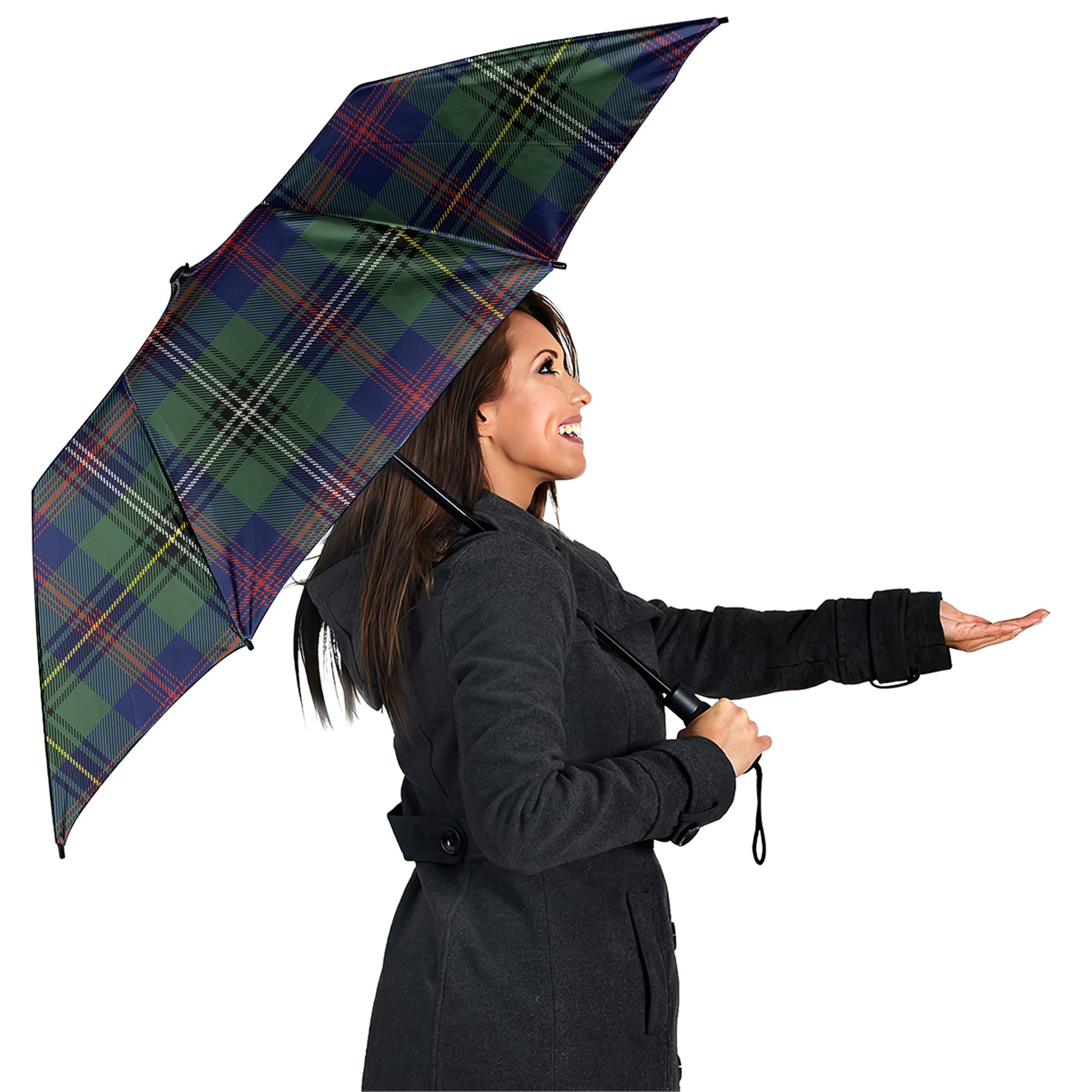 Wood Modern Tartan Umbrella - Tartanvibesclothing