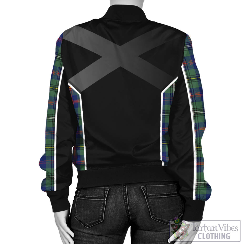 Tartan Vibes Clothing Wood Modern Tartan Bomber Jacket with Family Crest and Scottish Thistle Vibes Sport Style