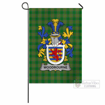 Woodbourne Irish Clan Tartan Flag with Coat of Arms