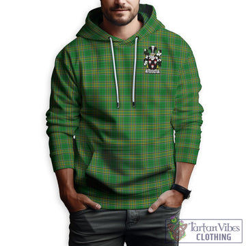 Woodford Irish Clan Tartan Hoodie with Coat of Arms