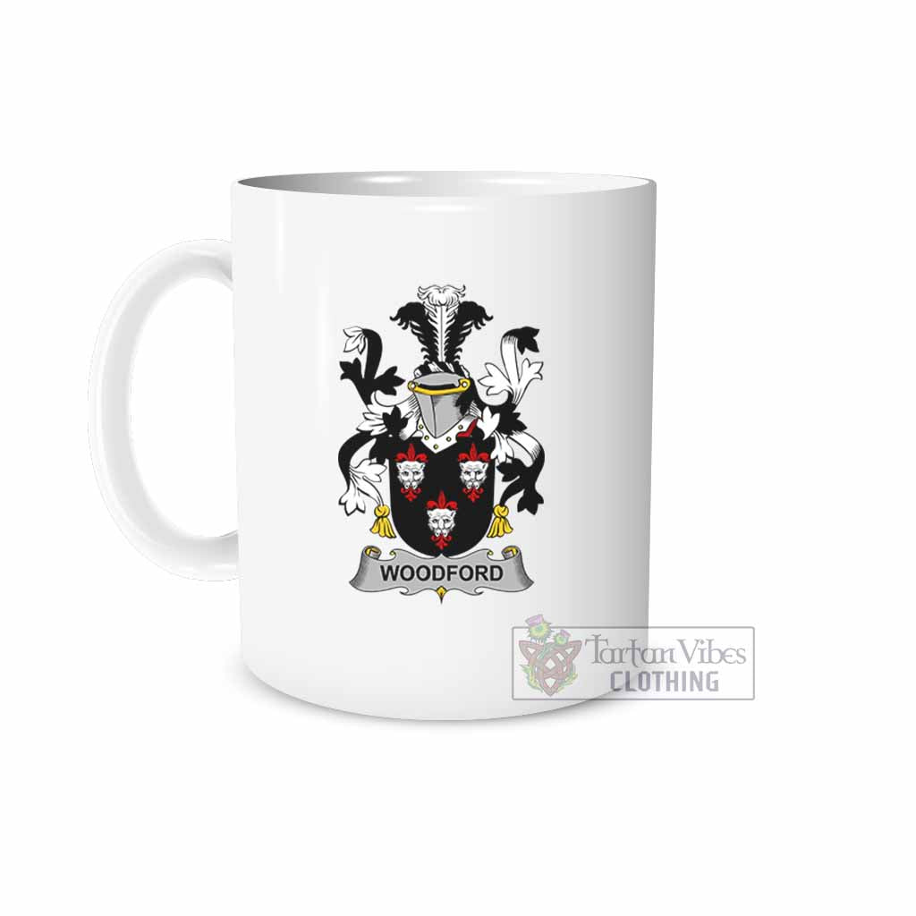 Tartan Vibes Clothing Woodford Irish Clan Coat of Arms Ceramic Mug