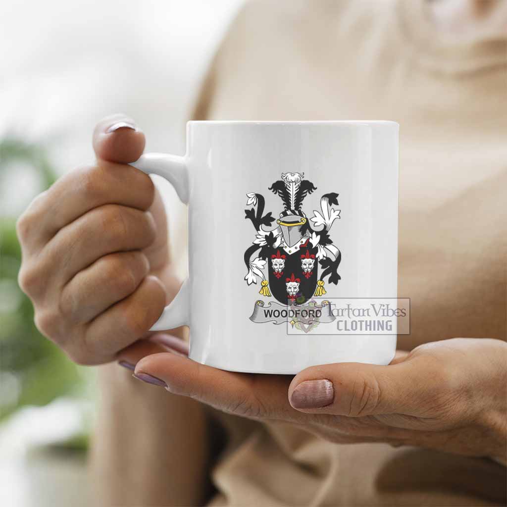 Tartan Vibes Clothing Woodford Irish Clan Coat of Arms Ceramic Mug