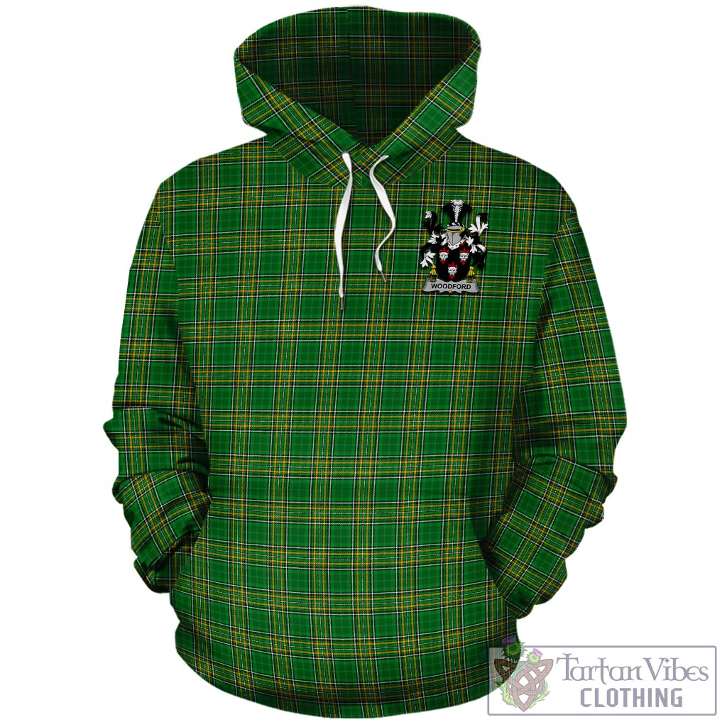 Tartan Vibes Clothing Woodford Ireland Clan Tartan Hoodie with Coat of Arms