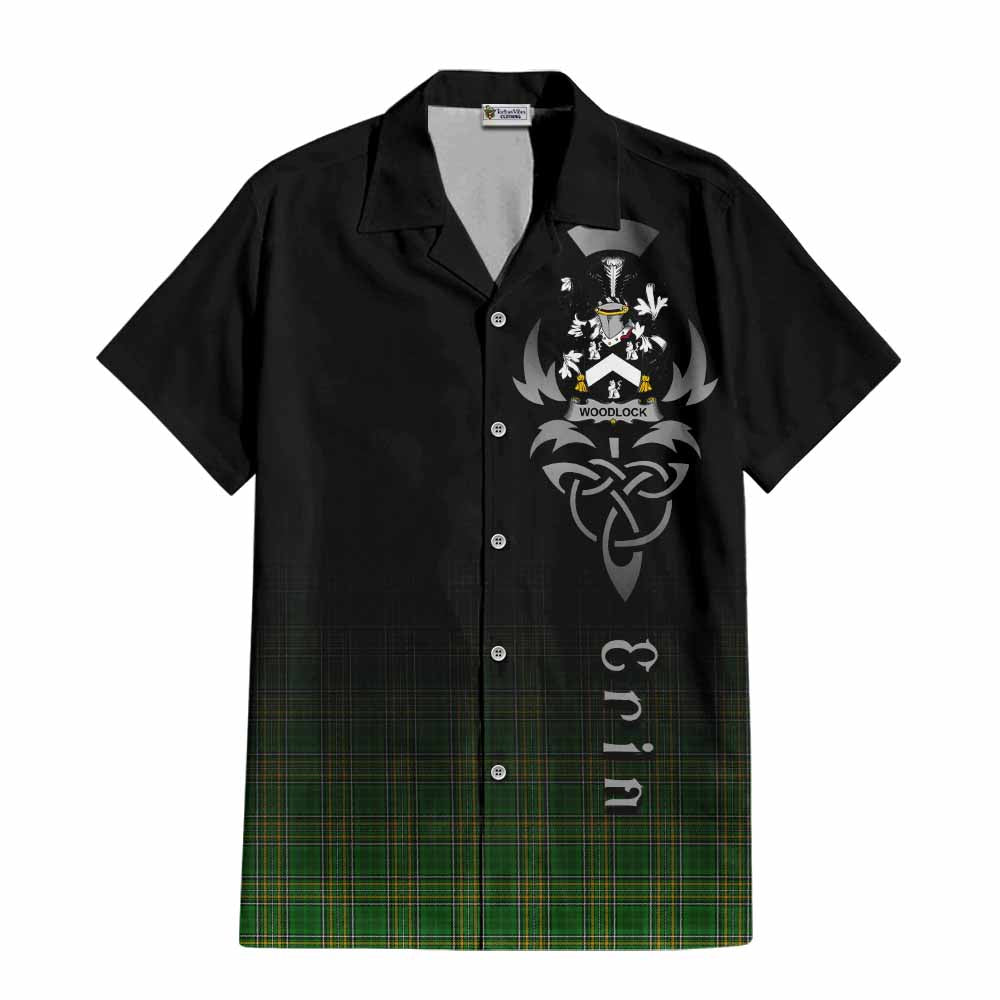 Woodlock Irish Clan Hawaiian Shirt with Coat of Arms Erin Go Bragh Celtic Inspired Kid - Tartan Vibes Clothing
