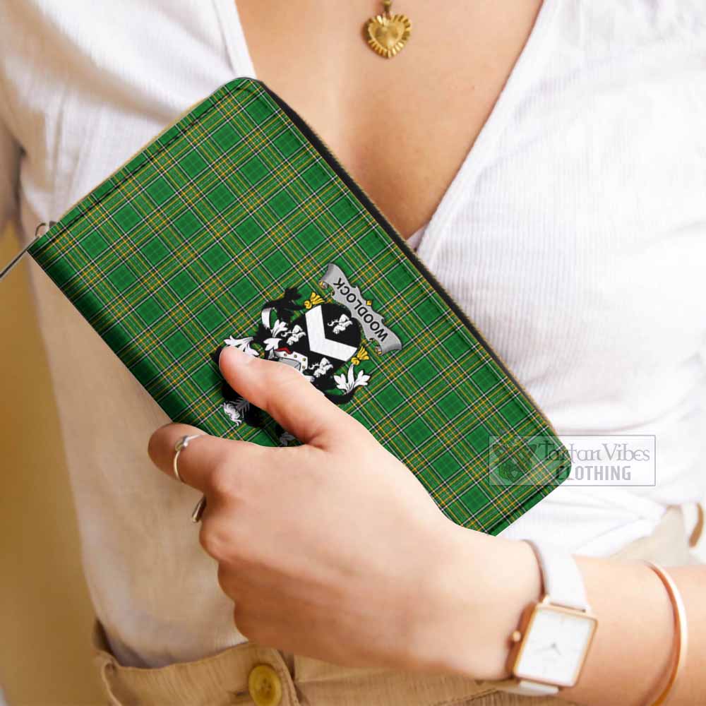 Woodlock Irish Clan Tartan Women's Leather Wallet with Coat of Arms - Tartan Vibes Clothing