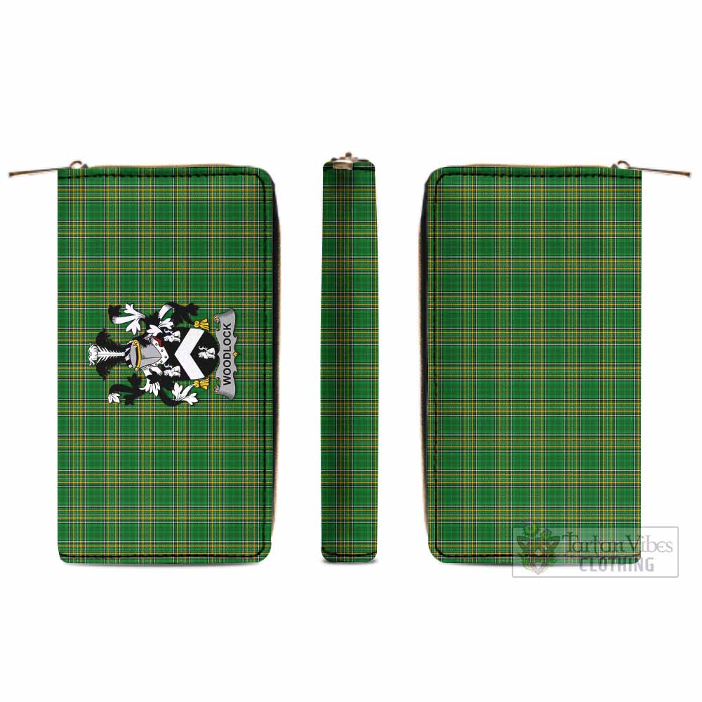 Woodlock Irish Clan Tartan Women's Leather Wallet with Coat of Arms - Tartan Vibes Clothing