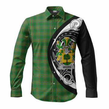 Woods Irish Clan Long Sleeve Button Shirt Celtic Circle Style Men's Shirt S - Tartan Vibes Clothing