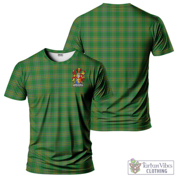 Wormington Irish Clan Tartan T-Shirt with Family Seal