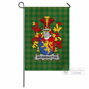 Wormington Irish Clan Tartan Flag with Coat of Arms