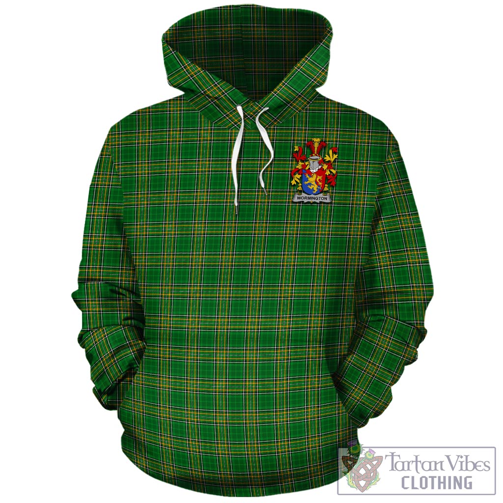 Tartan Vibes Clothing Wormington Ireland Clan Tartan Hoodie with Coat of Arms