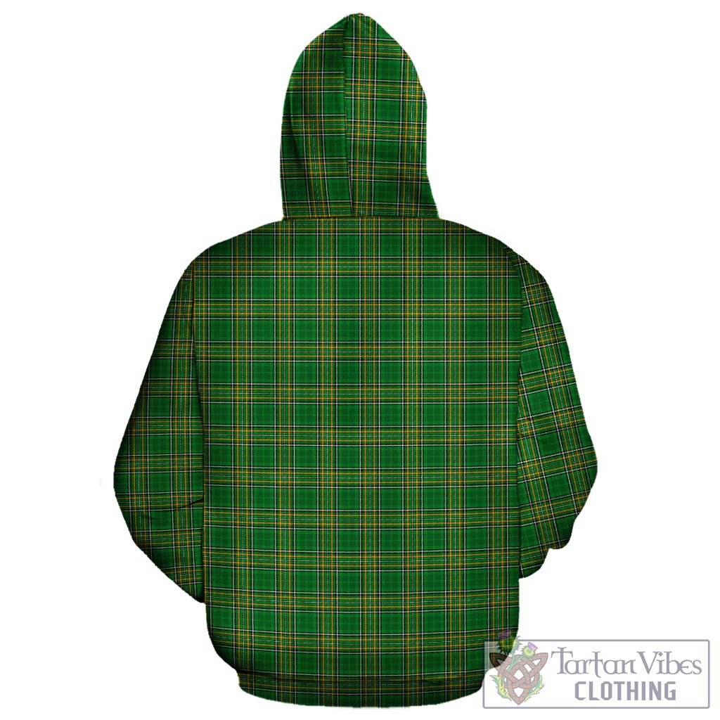 Tartan Vibes Clothing Wormington Ireland Clan Tartan Hoodie with Coat of Arms