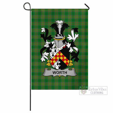 Worth Irish Clan Tartan Flag with Coat of Arms