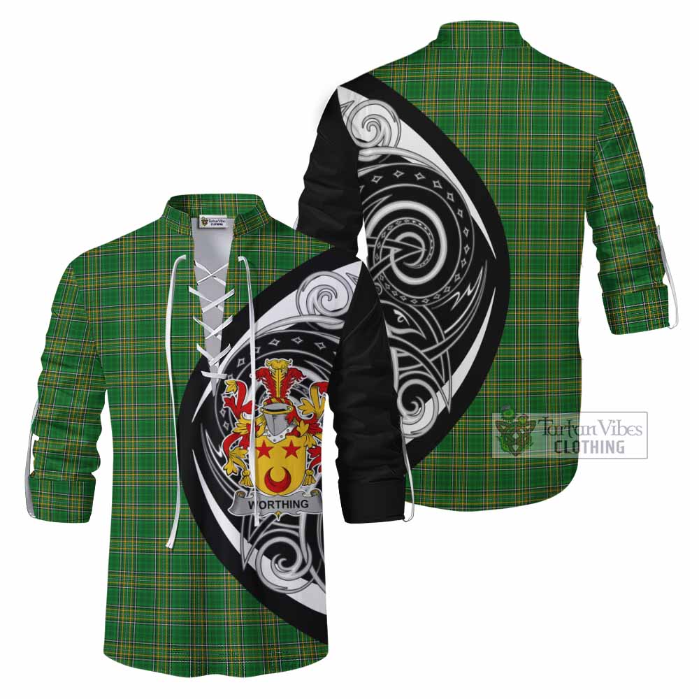 Worthing Irish Clan Ghillie Kilt Shirt Celtic Circle Style - Tartan Vibes Clothing