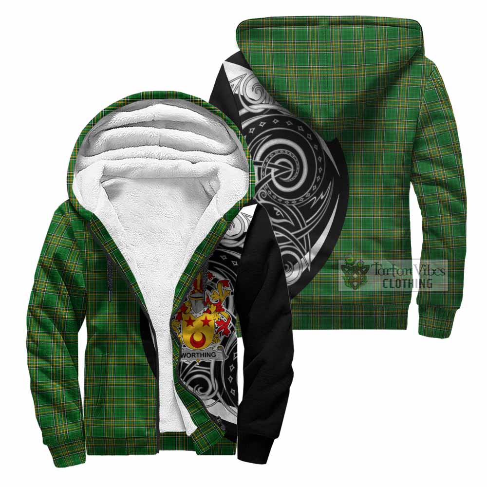 Worthing Irish Clan Sherpa Hoodie Celtic Circle Style Unisex - Tartan Vibes Clothing