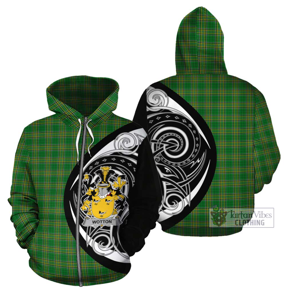 Wotton Irish Clan Cotton Hoodie Celtic Circle Style Zip Hoodie - Tartan Vibes Clothing