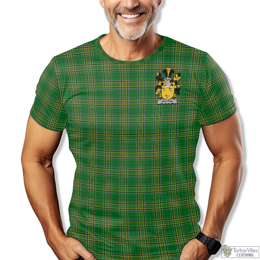 Tartan Vibes Clothing Wotton Ireland Clan Tartan T-Shirt with Family Seal