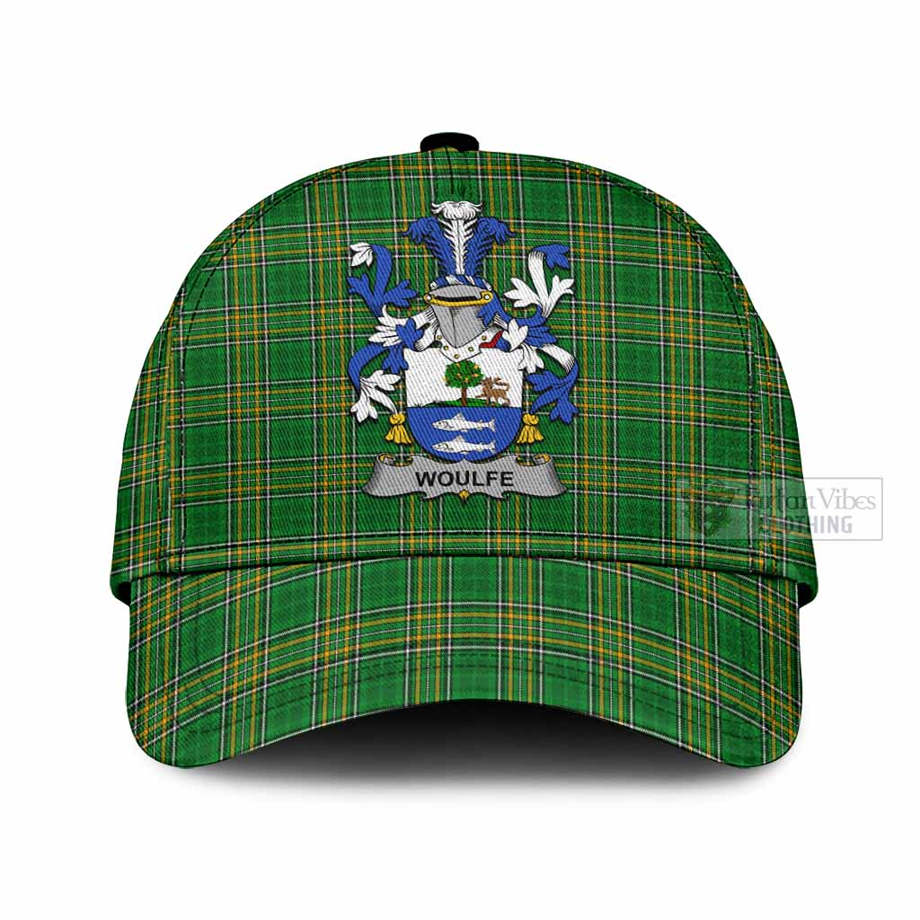 Tartan Vibes Clothing Woulfe Irish Clan Tartan Classic Cap with Coat of Arms