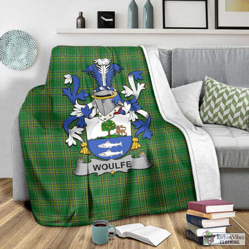 Woulfe Irish Clan Tartan Blanket with Coat of Arms