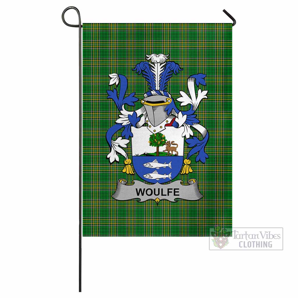 Tartan Vibes Clothing Woulfe Irish Clan Flag with Coat of Arms