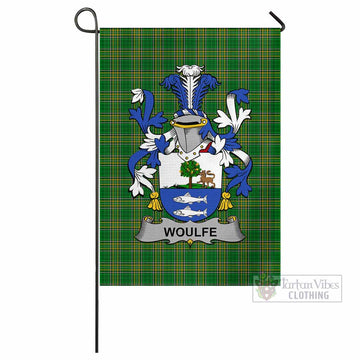 Woulfe Irish Clan Tartan Flag with Coat of Arms