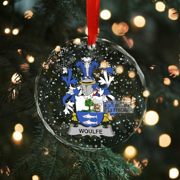 Woulfe Irish Clan Christmas Glass Ornament with Coat of Arms