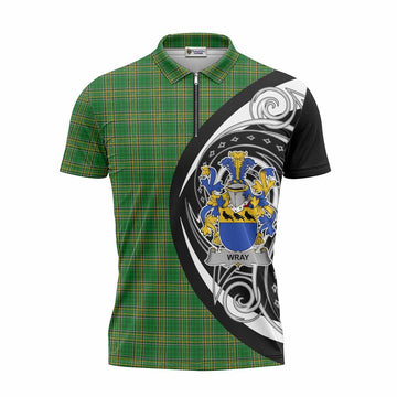 Wray Irish Clan Zipper Polo Shirt Celtic Circle Style Unisex - Tartan Vibes Clothing