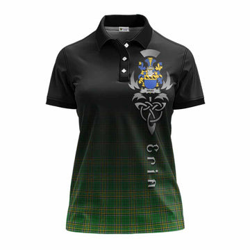 Wray Irish Clan Women's Polo Shirt with Coat of Arms Erin Go Bragh Celtic Inspired Women - Tartan Vibes Clothing