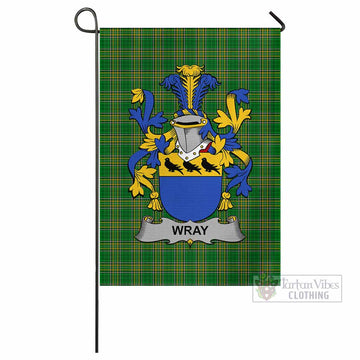 Wray Irish Clan Tartan Flag with Coat of Arms