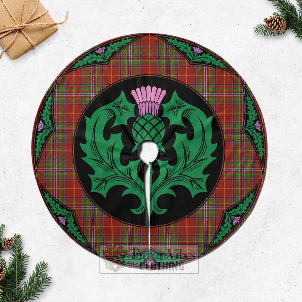 Tartan Vibes Clothing Wren Tartan Christmas Tree Skirt Scottish Thistle Style