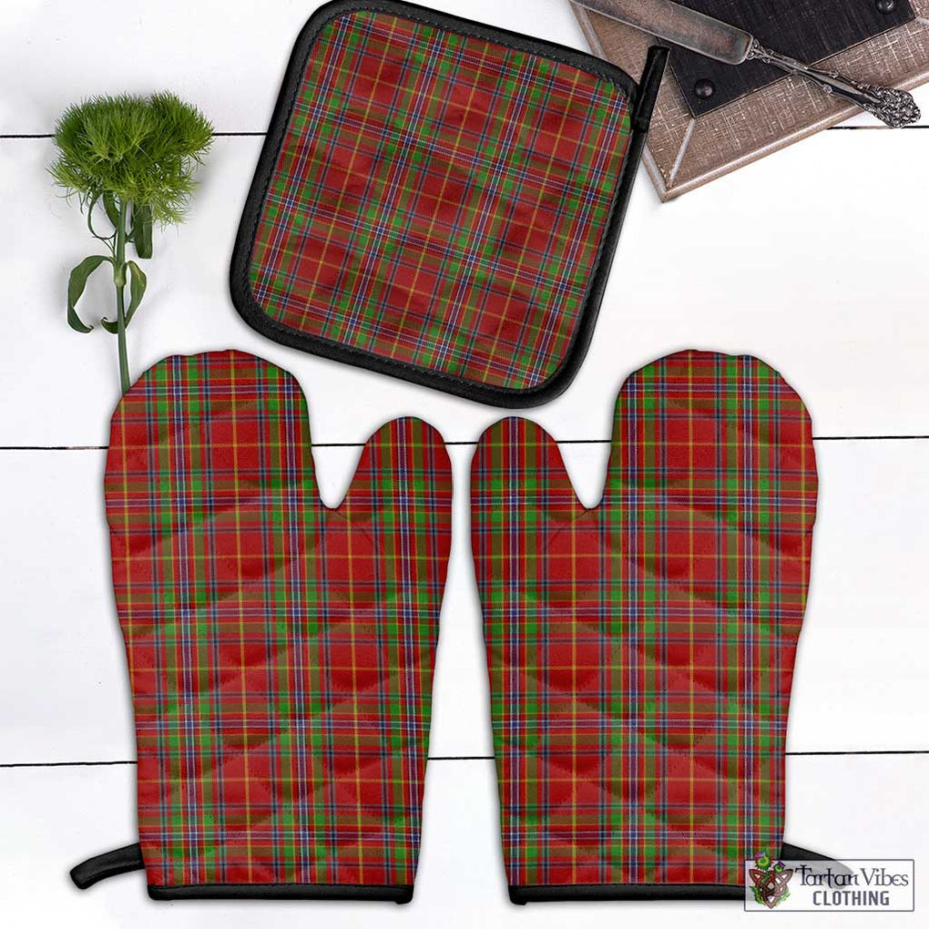 Wren Tartan Combo Oven Mitt & Pot-Holder Black - Tartan Vibes Clothing