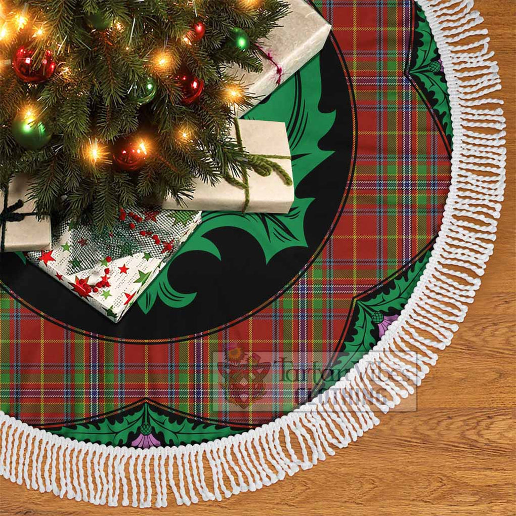 Tartan Vibes Clothing Wren Tartan Christmas Tree Skirt Scottish Thistle Style