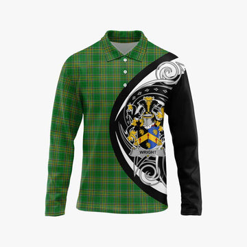 Wright Irish Clan Long Sleeve Polo Shirt Celtic Circle Style Unisex - Tartan Vibes Clothing
