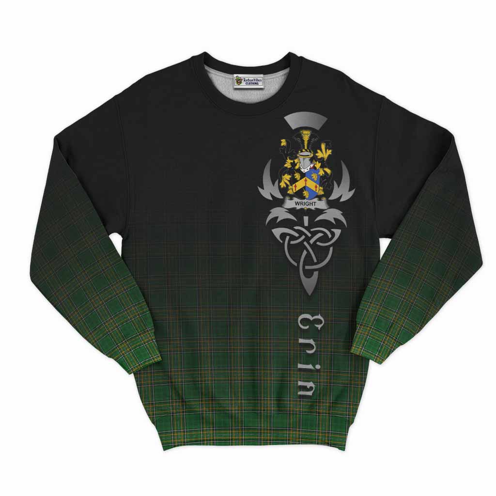 Wright Irish Clan Sweatshirt with Coat of Arms Erin Go Bragh Celtic Inspired Unisex - Tartan Vibes Clothing