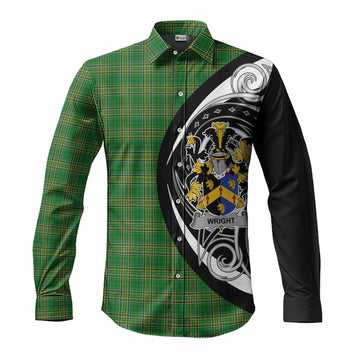 Wright Irish Clan Long Sleeve Button Shirt Celtic Circle Style Men's Shirt S - Tartan Vibes Clothing